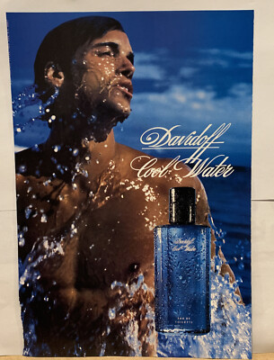 1997 Davidoff Cool Water Cologne Eau de Toilette Vintage Print Ad