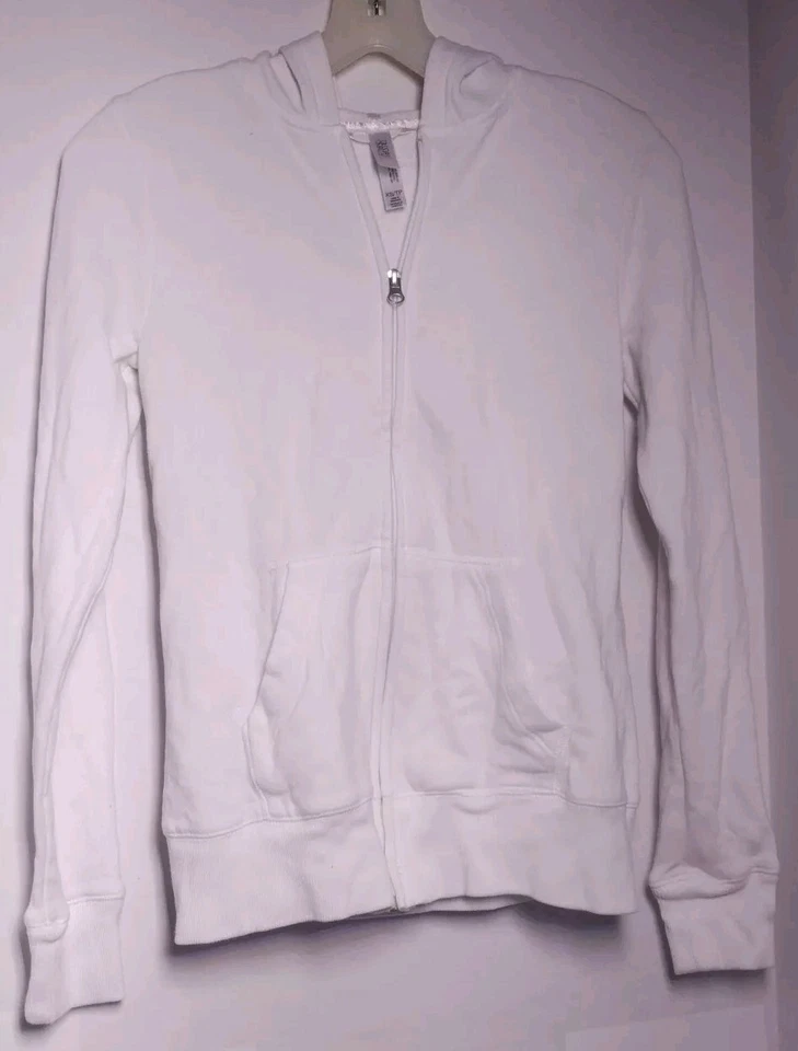 Moletom com capuz Gilligan & Omalley branco noiva joia nas costas tamanho XS/TP casamento - Imagem 3 de 4