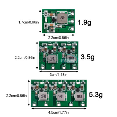 2S 3S 4S 1.3A Active Equalizer Li-ion /Lifepo4 Battery Active Balancer Board-