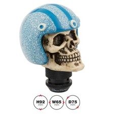 Pomello cambio "Skeletor blue helmet" Teschio con casco SIMONI RACING art. SKE/B