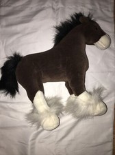 Gund CLYDE THE BROWN CLYDESDALE STALLION HORSE 15" Plush STUFFED ANIMAL Toy