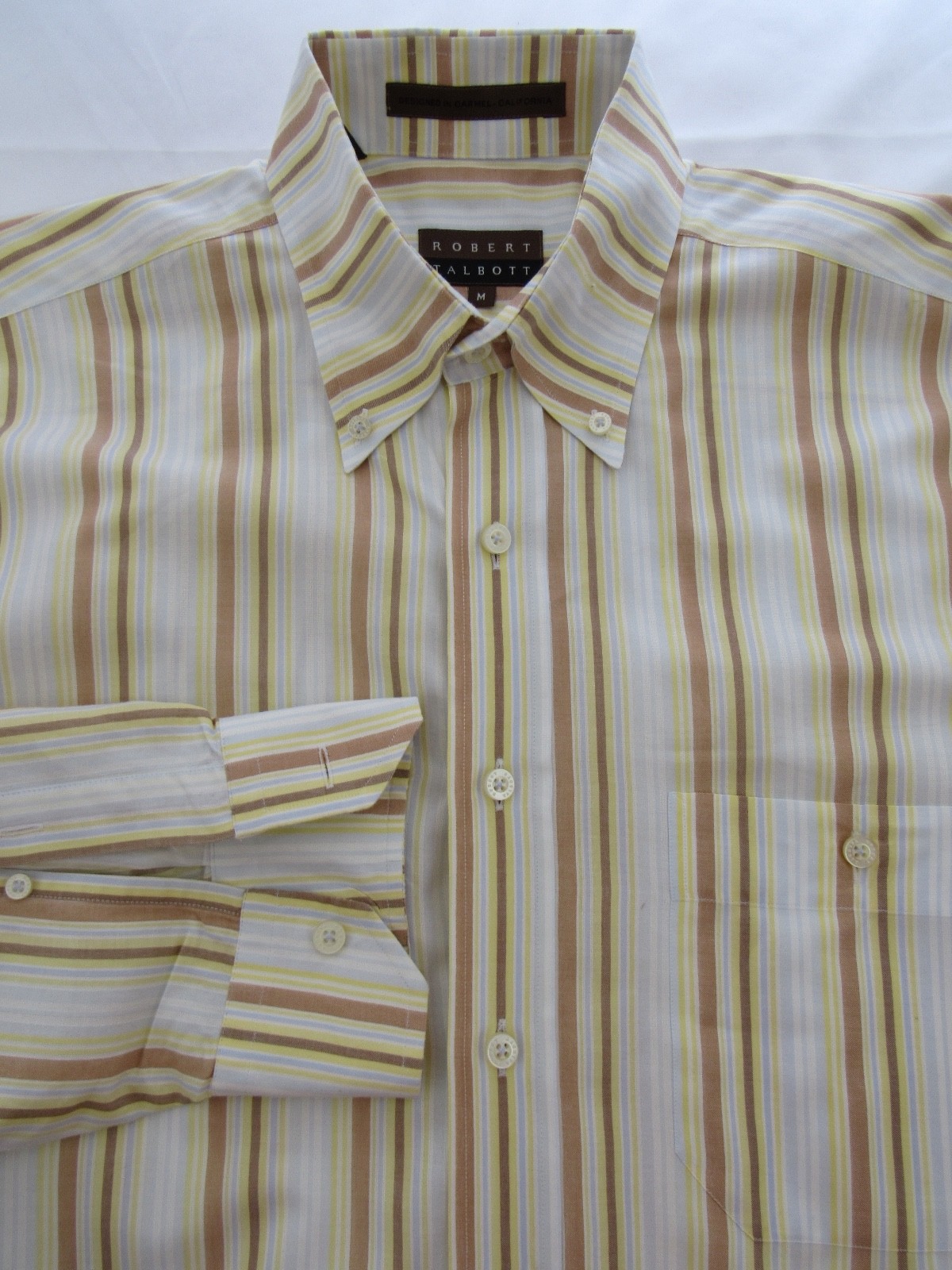 ROBERT TALBOTT Carmel Men's Button Multi-Color sh… - image 1