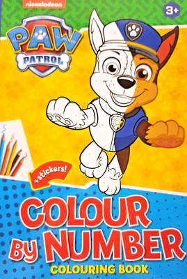 Malbuch PAW PATROL DIN A4 mit Sticker- Malen nach Zahlen für Kinder