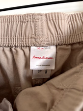 Hanna Andersson boys 12y pants tan elastic waist, drawstring, uniform