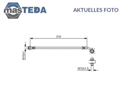 1 987 481 B26 BREMSSCHLAUCH BREMSLEITUNG VORNE LINKS BOSCH NEU OE QUALITÄT
