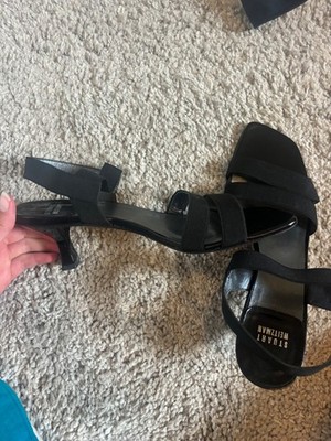 Stuart Weitzman Black Size 8 Sandal Strappy Vintage Heels
