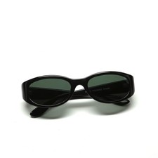 Authentic New Vintage women's 90s black oval sunglasses