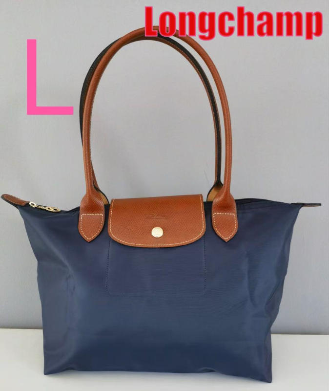 Longchamp Large Folding Tote Bag L Navy Nylon From Japan