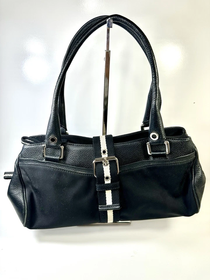 Bolso de hombro de cuero vintage años 90 Y2K Valerie Stevens años 2000 varios bolsillos Foto 2 de 4