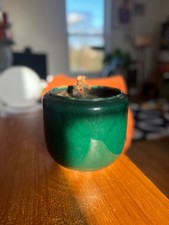 Serax Forest Green Glazed Terracotta Plant Pot – Handmade Indoor Planter, 21cm