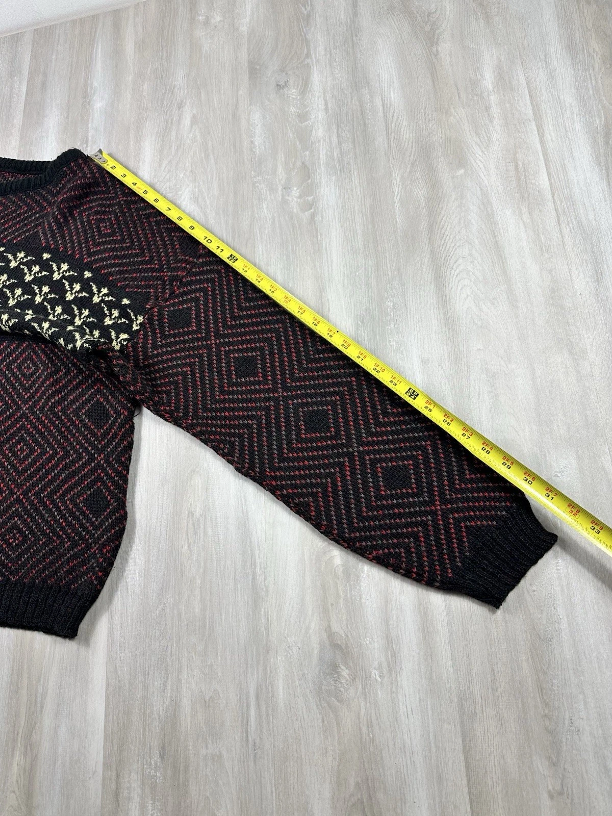 SUPREME Maglione Vintage XL Maglia Geometrico Stile Retrò Pullover