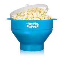 The Original Proper Popper Microwave Popcorn Popper, Silicone Turquoise