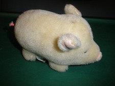 Vintage Dakin Wool Pig Plush Mini 4.75" Squeaker 1981 Works SU90A 