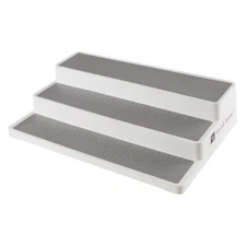 3-Tier 3.5-inch Spice Shelf - Plastic and Rubber, White