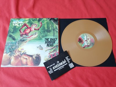 RISK - The Daily Horror News - brown Vinyl LP - Reissue - NEU - 1 Ecke gedrückt