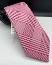 MICHAEL KORS Men's 100 Polyester Tie  Pink  Plaid  NEW MSRP: 69.50