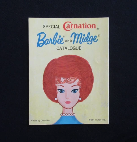 ** Vintage BARBIE and MIDGE Special CARNATION CATALOGUE - Fold Out Brochure 1964