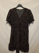Emory Rose Plus Size Womens Dress XL Black With Pink Dots Size 16+