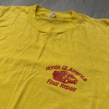 Vintage 80’s Single Stitch Final Repair Gran Trueno Honda Size L Screen Stars