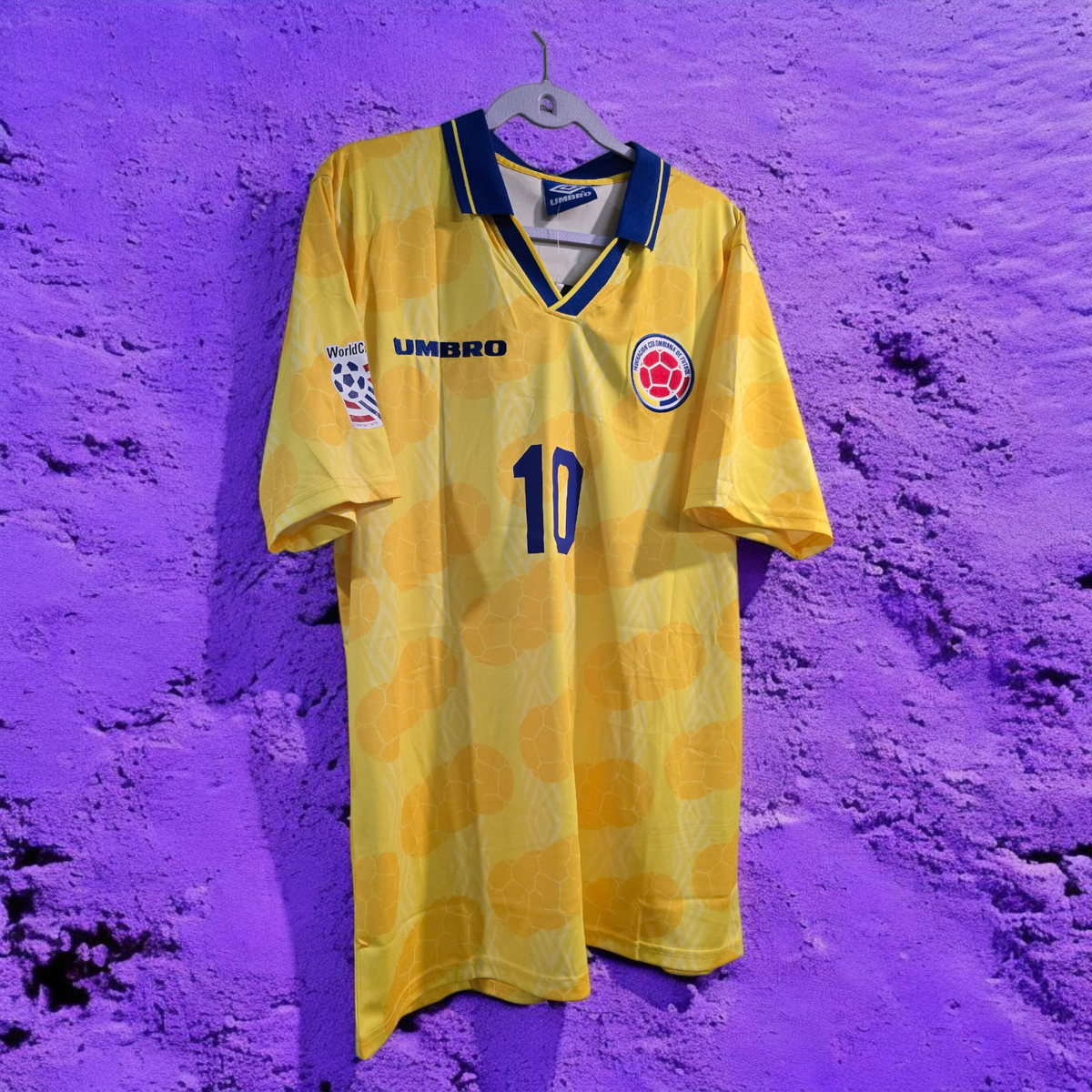 COLOMBIA Home World Cup 1994 - Retro - Soccer - VELDERRAMA - 2XL
