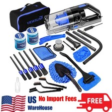 Luxury Car Cleaning Kit With Powerful Handheld Vacuum Complete Detailing Tools