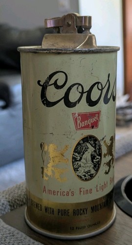 Vintage COORS Banquet Beer Can Lighter stash can Aluminum