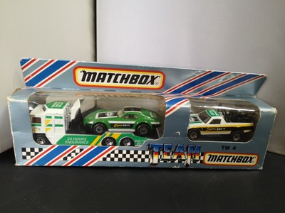 B343 - MATCHBOX TEAM CONVOY TM-4 KENWORTH RACING TRANSPORTER + BOX - BRUT TEAM