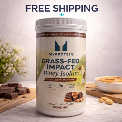 MyProtein Grass Fed Whey Isolate 1.4lb Chocolate Peanut Butter 25g NEW