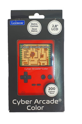 Lexibook Cyber Arcade Color Tragbare Retro LCD Handheld Spielekonsole 200 Spiele