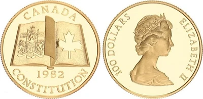 Kanada 100 Dollar 1982 Constitution 1/2 oz Gold PP   130580 - Bild 1 von 3