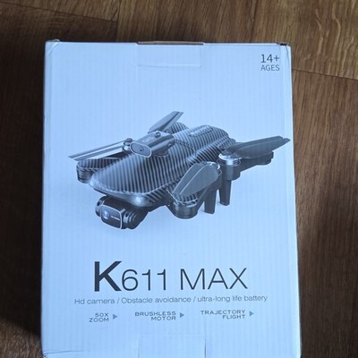 K611 MAX Foldable Quadcopter Drone w/ Camera Obstacle Avoidance, Black 50m