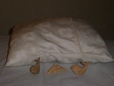 Wooden fish ornaments in various shapes. Set of three. Used in good condition.