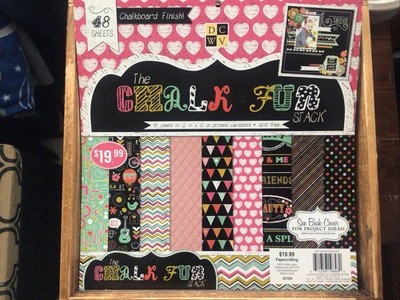 NEW! DCWV -  Chalk Fun Stack Cardstock/48 Sheets/12x12