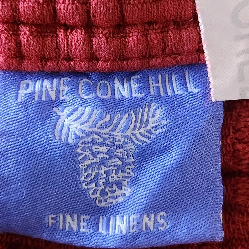 Colcha PINE CONO HILL Queen roja cesta tejido fundas B Smith retazos ropa de cama hogar Foto 2 de 4