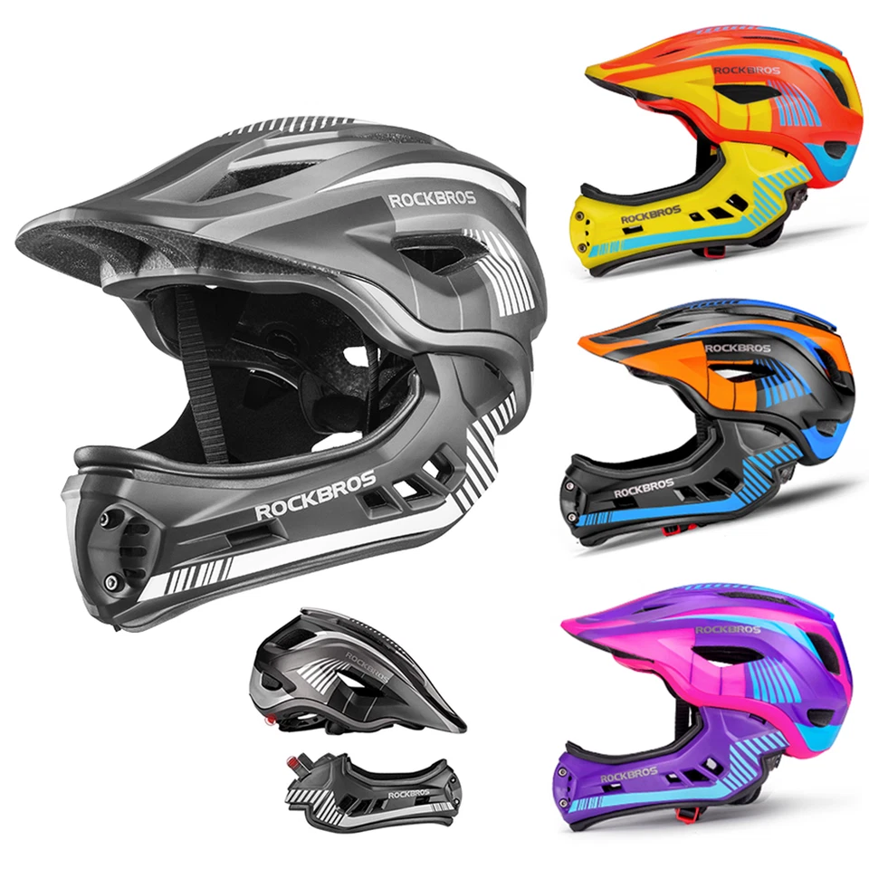 ROCKBROS Child Helmet Full Covered Bike Helmet EPS Safety Cap Detachable Kid - Image 3 of 4