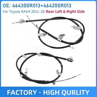 2PCS Rear Left + Right Side Parking Brake Cable For Toyota RAV4 2011-2018 - Image 1 of 4