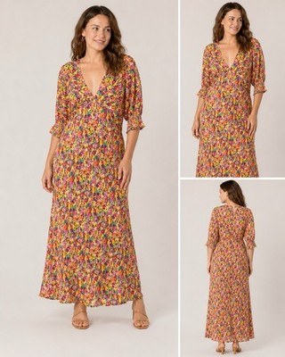 Rixo Floral Maxi Dress Size 12 Rixo for Target Floral Dress with Puffy Sleeves
