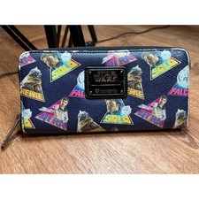 Loungefly Star Wars Solo Wallet Women Navy Blue Retro Neon Graphic Fair