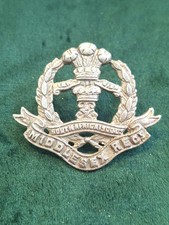 7TH 8TH 9TH BATTALION MIDDLESEX REGIMENT OFFICERS SILVER OR PLATE CAP BADGE