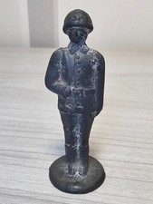Vintage Tin Toy Soldier of USSR Army WW2 Metal Figures Soviet 1970's