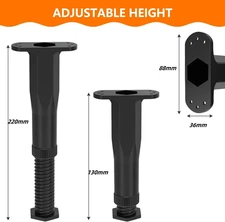 6 Pcs Adjustable Bed Frame Support Legs, 5.3-8.6 Inch for Bed Slats Bed Slat ...