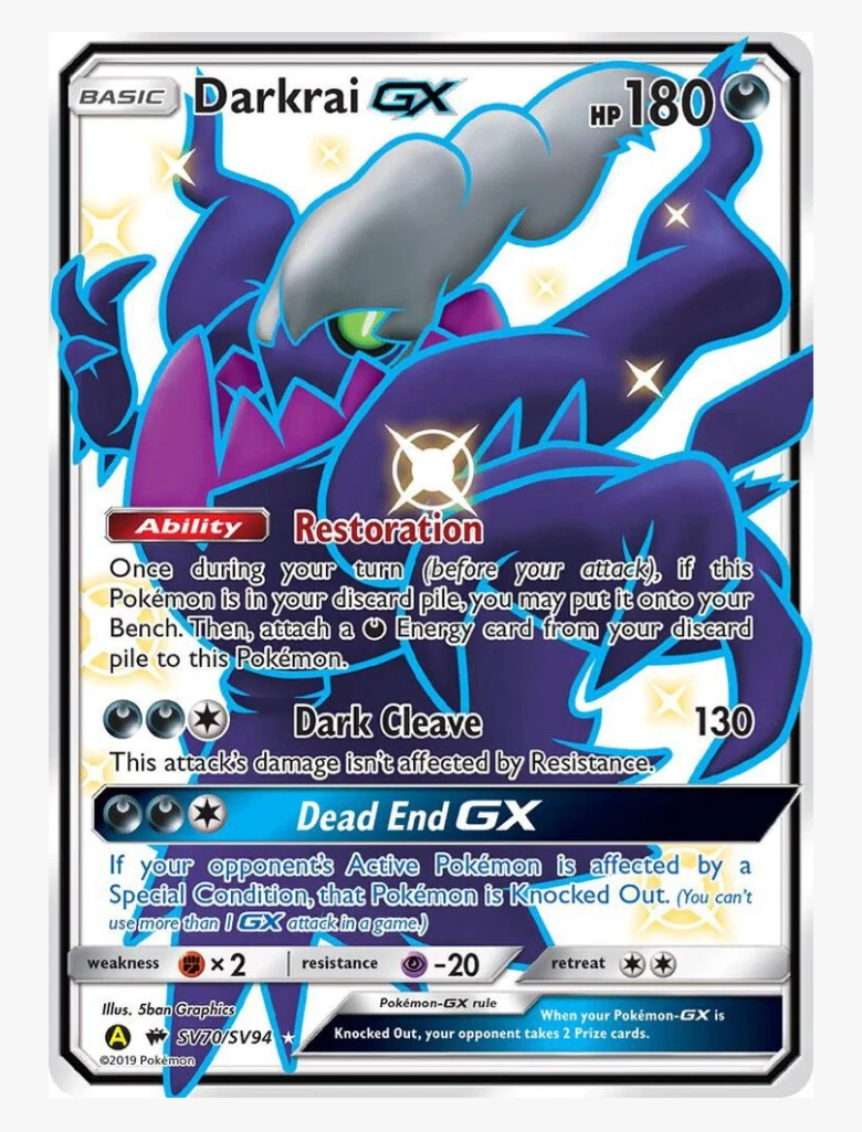 Darkrai GX SV70/SV94 Hidden Fates: Shiny Vault for sale | eBay