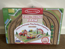 Melissa Doug Wooden Take-Along Farm 17-Pieces Portable Brand New Sealed NWT
