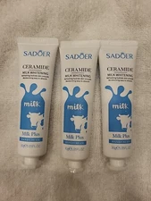 Sadoer Ceramide Milk Whitening Hand Cream, Moisturizing, 3pk Travel Size