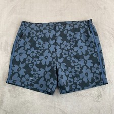 Fair Harbor Sextant Swim Trunks 7" Inseam Men 36 Navy Floral Lined Beach READ
