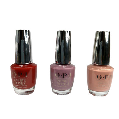 O.P.I Infinite Shine 2 Set Of 3 New Nail Polish Gel-Lacquer & Lacquer 0.5 Fl oz