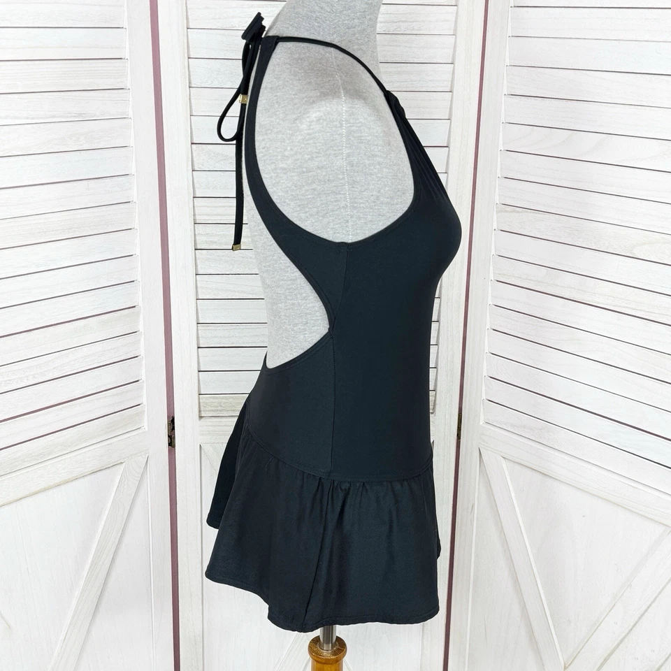 Kate Spade Crescent Bay Swim Dress Women Small Black High Neck Swimsuit One Piec - Image 4 of 4
