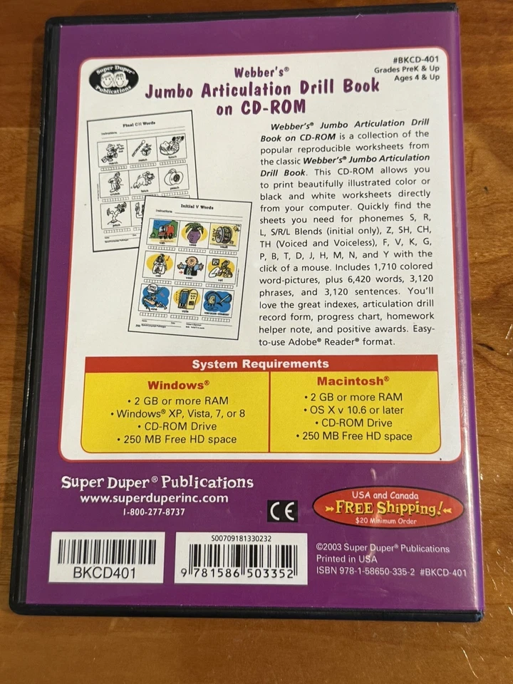 Super Duper Webber Jumbo Artic Drill Book on CD ROM New Excellent Mint Condition - Image 4 of 4