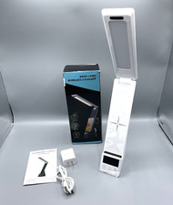 LED Desk Lamp with Wireless Charging for Phones, Headphones and Watches White