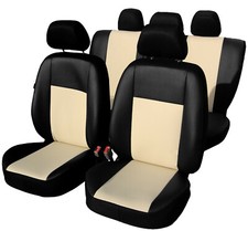 Premium Universal Sitzbezüge Kunstleder Beige für Mercedes-Benz KLASA E (W210)